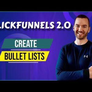 ClickFunnels 2.0 Bullet List (How To Create Features List)