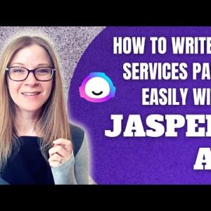 How to Write a Services Page Easily with Jasper Recipes: AI Writing