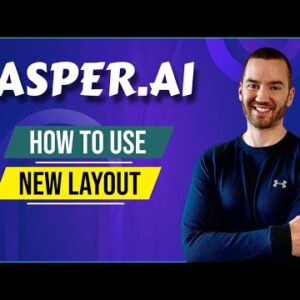 Jasper AI How To Use: Jasper Refresh (New Jasper Layout)