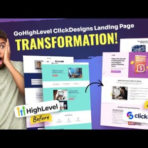 Create Sexy Landing Pages with #ClickDesigns and #GoHighLevel