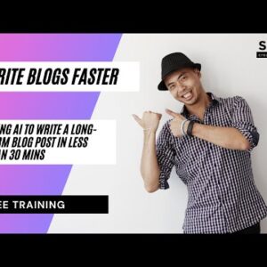Using Jasper AI to write a long-form blog post in less than 30 mins | Live training replay