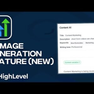 GoHighLevel AI Image Generation Feature (New Feature in GoHighLevel)