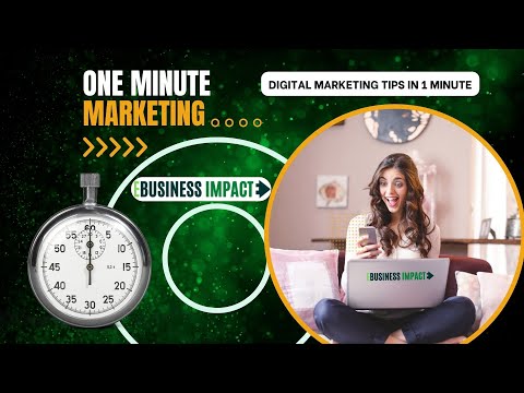 One Minute Marketing: Boost Your Business with a Facebook Page YouTube Video